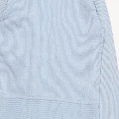 CC Womens Blue Houndstooth  Cardigan Jumper Size S
