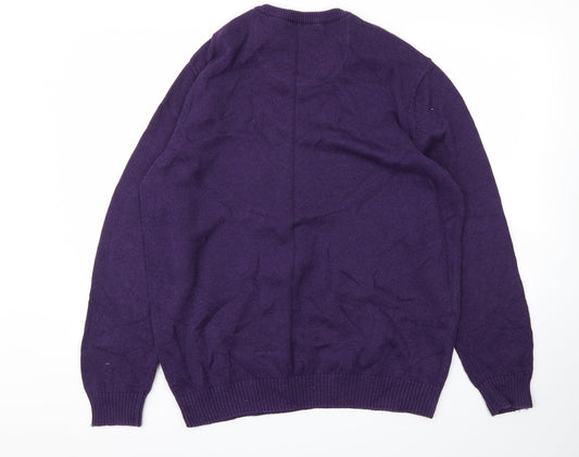 Mens UK Size L Maine Purple Pullover Sweatshirt
