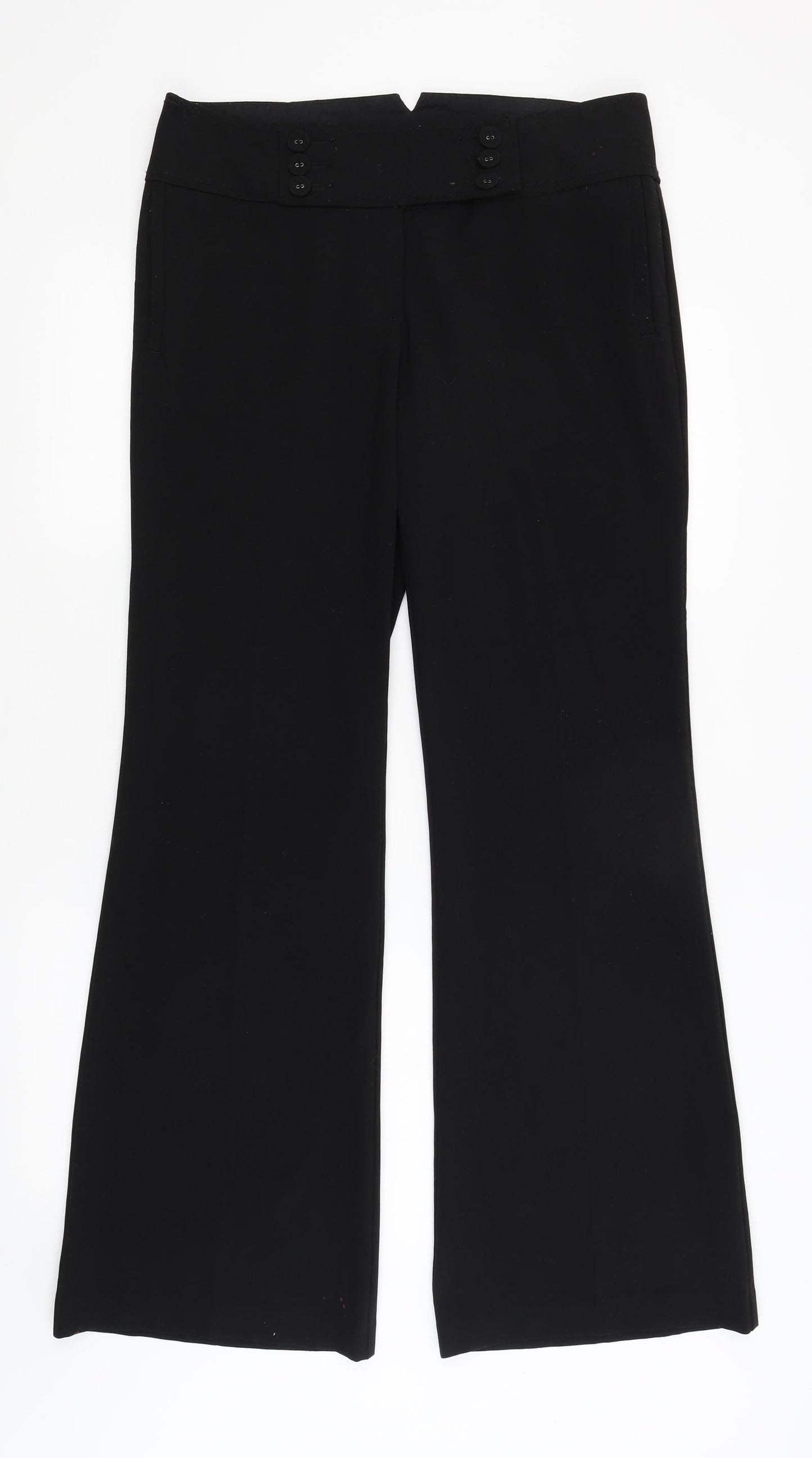 M&S Womens Black   Dress Pants Trousers Size 12 L32.5 in