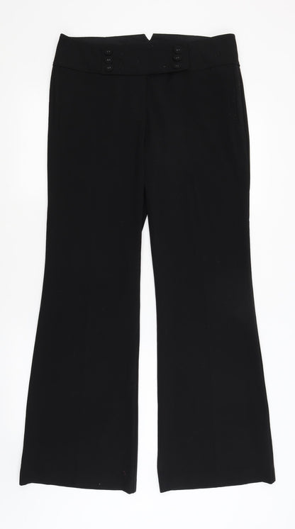 M&S Womens Black   Dress Pants Trousers Size 12 L32.5 in