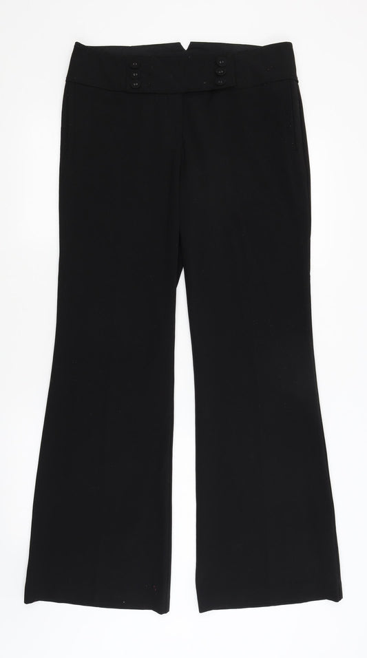 M&S Womens Black   Dress Pants Trousers Size 12 L32.5 in