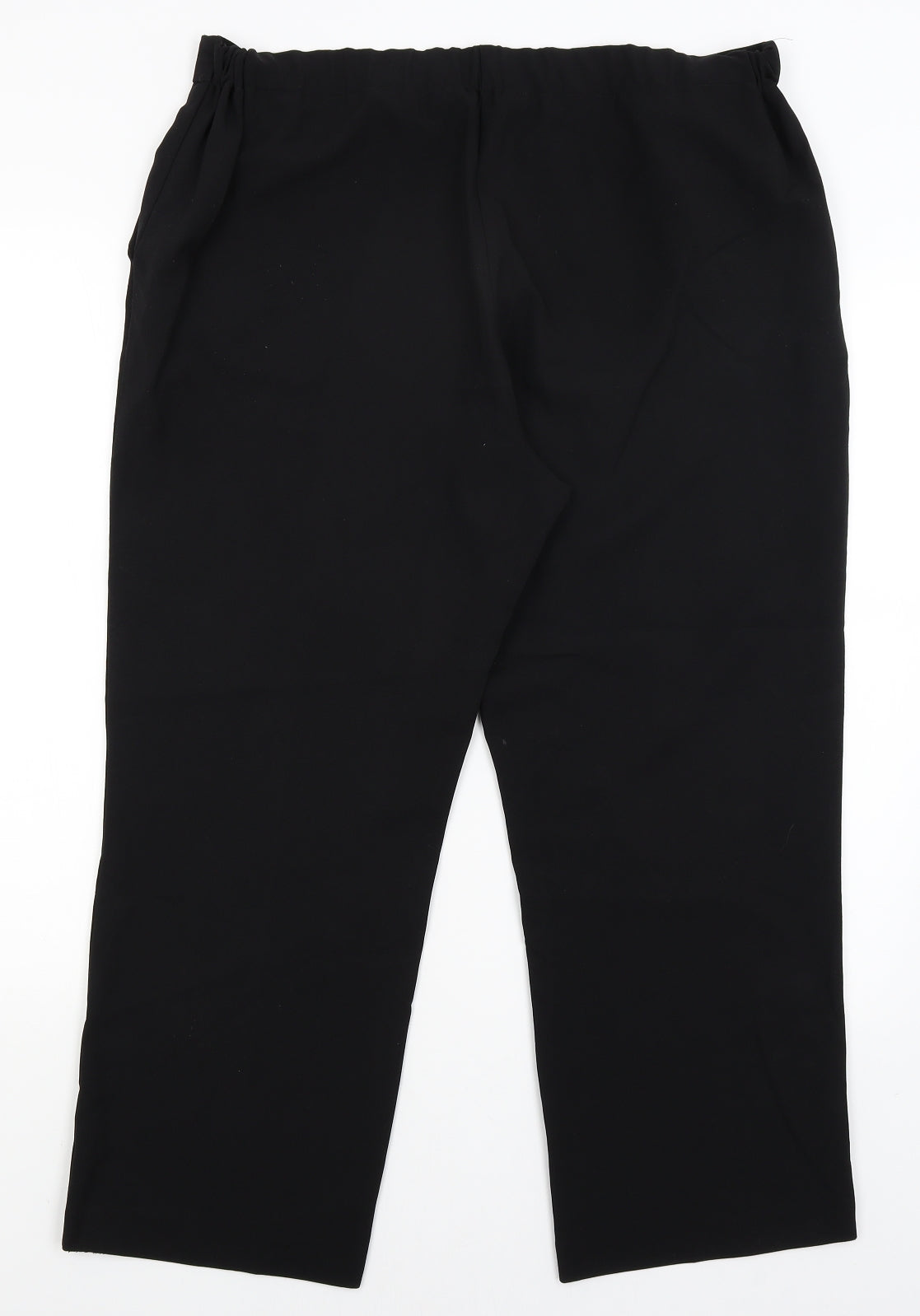 Womens UK Size 16 Preworn Regular Fit  Black Trousers