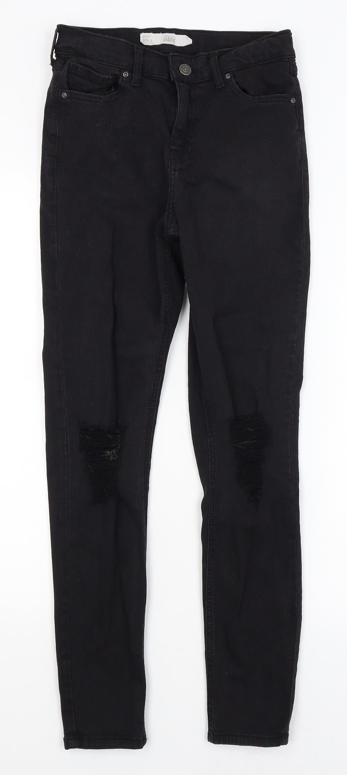 Mens UK Size 26 in Topshop Regular Fit Skinny Black Jeans