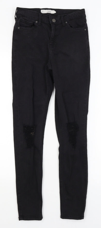 Mens UK Size 26 in Topshop Regular Fit Skinny Black Jeans