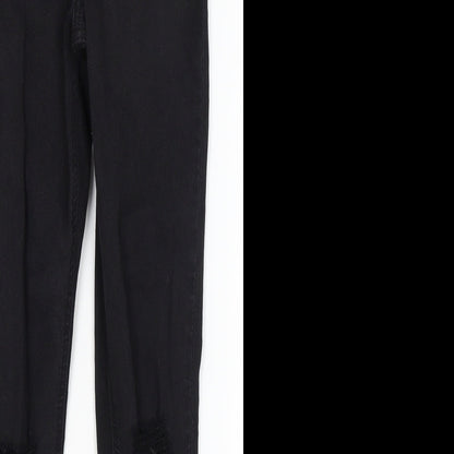 Mens UK Size 26 in Topshop Regular Fit Skinny Black Jeans
