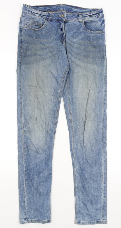 Womens UK Size 12 Preworn Regular Fit Skinny Blue Jeans