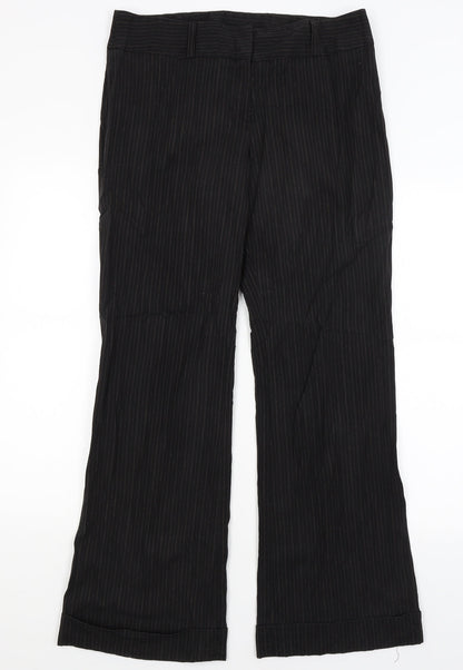 Womens UK Size 14 Dorothy Perkins Regular Fit Dress Pants Black Trousers