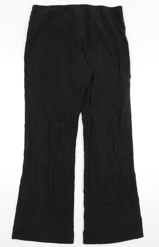 Womens UK Size 14 Dorothy Perkins Regular Fit Dress Pants Black Trousers