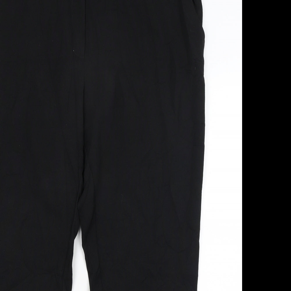 Womens UK Size 18 Very Regular Fit Dress Pants Black Trousers
