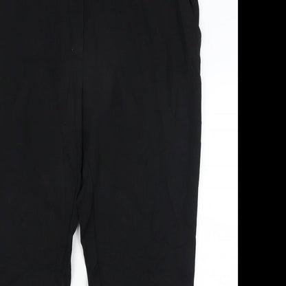Womens UK Size 18 Very Regular Fit Dress Pants Black Trousers