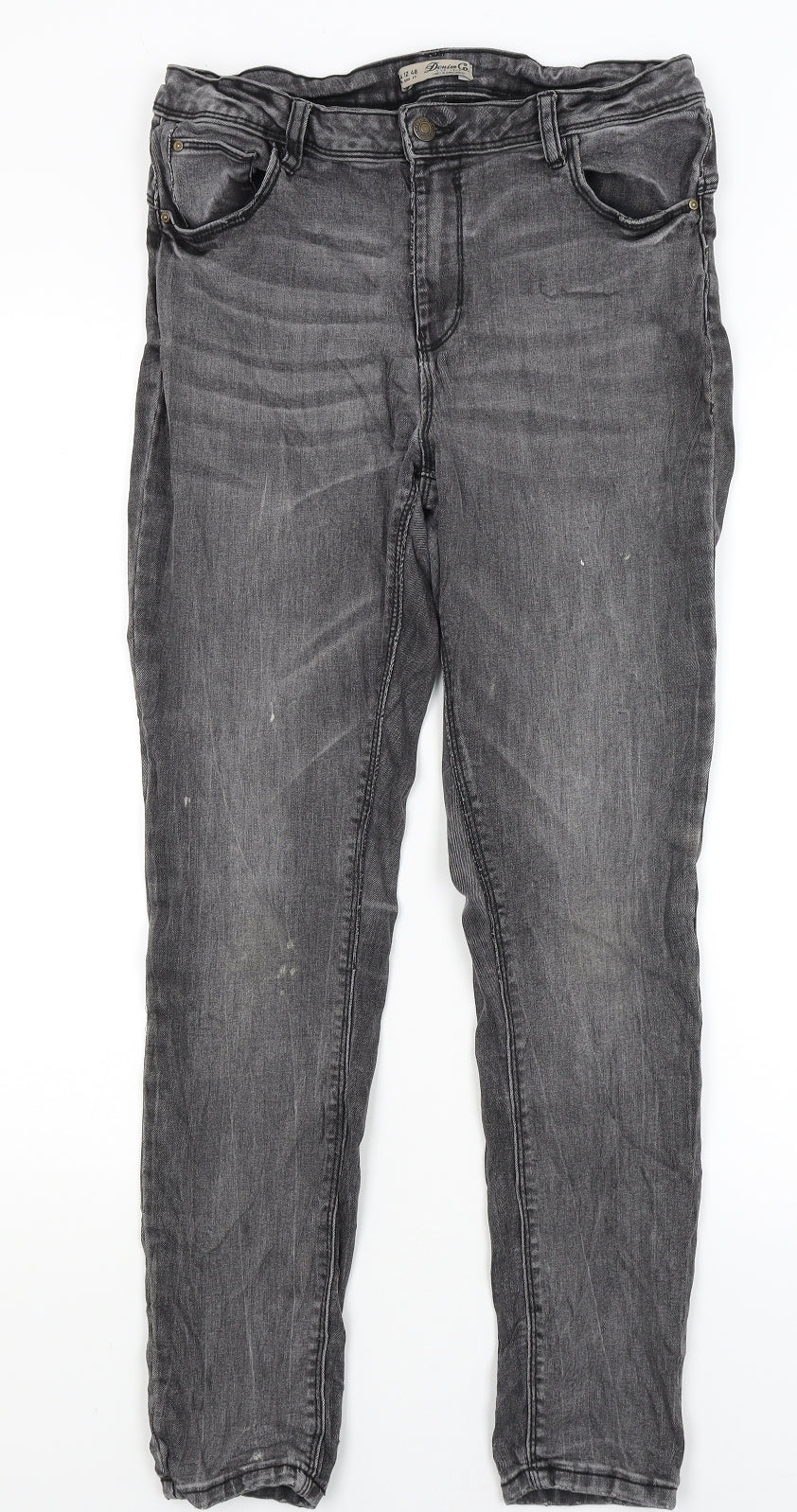 Denim Co Womens Grey   Skinny Jeans Size 14 L27 in