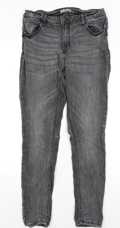 Denim Co Womens Grey   Skinny Jeans Size 14 L27 in