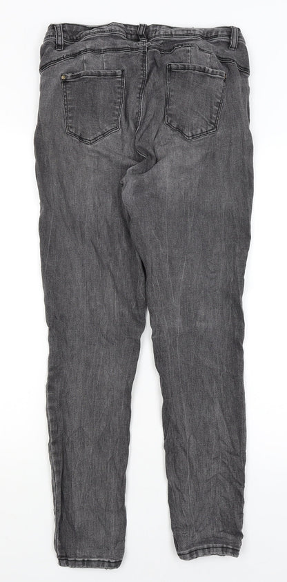 Denim Co Womens Grey   Skinny Jeans Size 14 L27 in