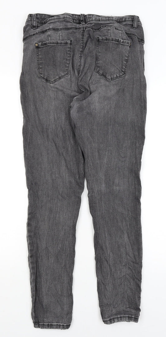 Denim Co Womens Grey   Skinny Jeans Size 14 L27 in