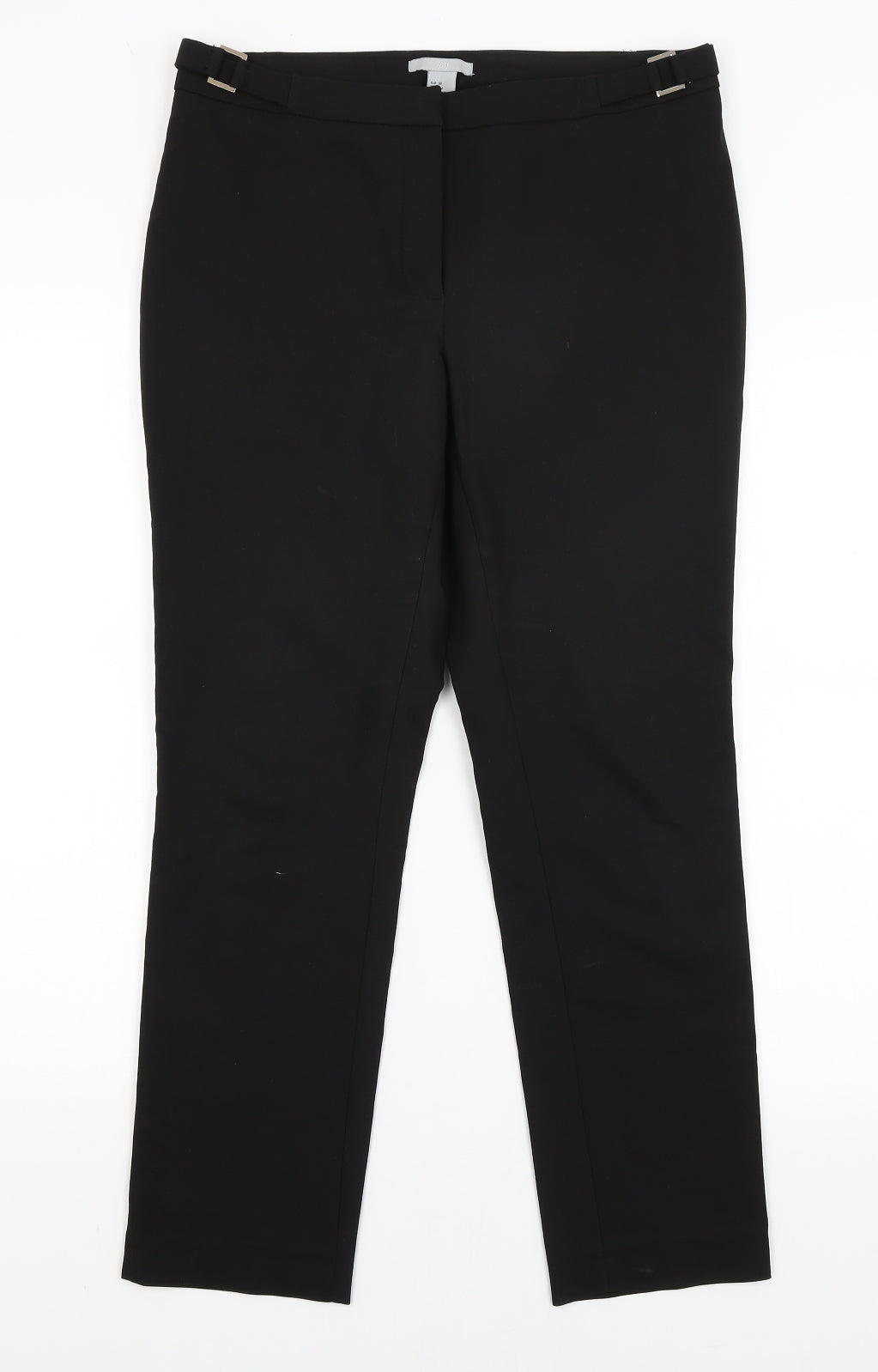 Womens UK Size 12 H&M Regular Fit Dress Pants Black Trousers