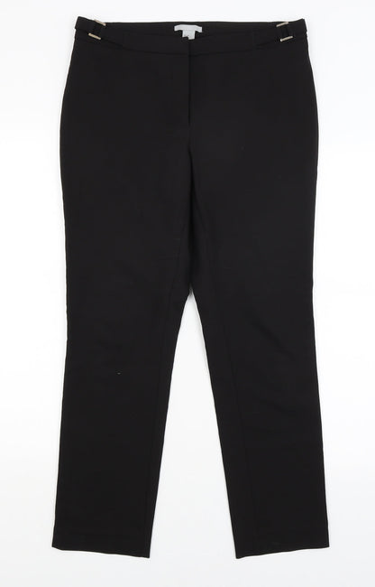 Womens UK Size 12 H&M Regular Fit Dress Pants Black Trousers