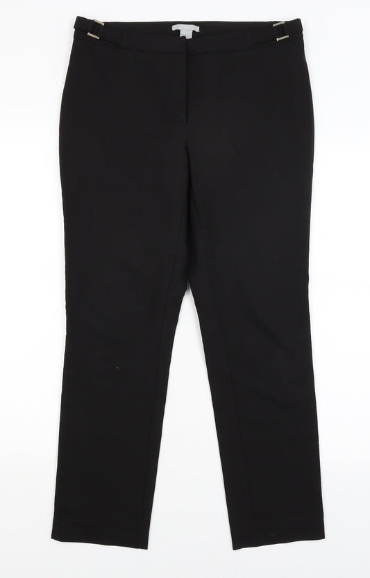 Womens UK Size 12 H&M Regular Fit Dress Pants Black Trousers