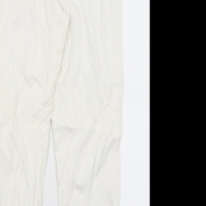 Womens UK Size 12 Preworn Regular Fit Straight White Jeans