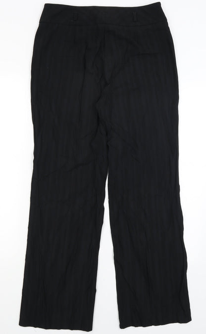 Womens UK Size 12 Principles Regular Fit Dress Pants Black Trousers