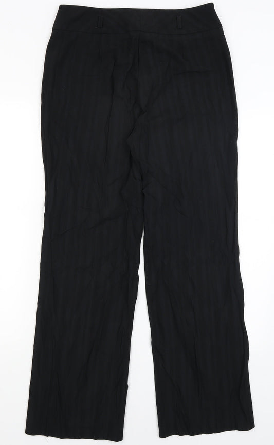 Womens UK Size 12 Principles Regular Fit Dress Pants Black Trousers