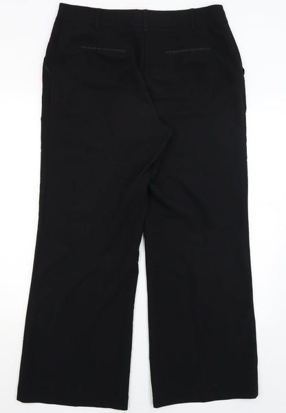 Womens UK Size 14 NEXT Regular Fit Dress Pants Black Trousers