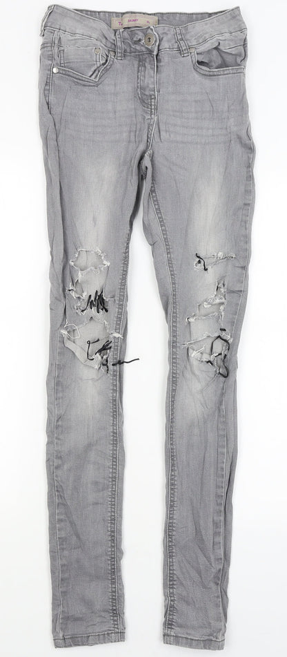 TU Womens Grey   Skinny Jeans Size 8 L30.5 in