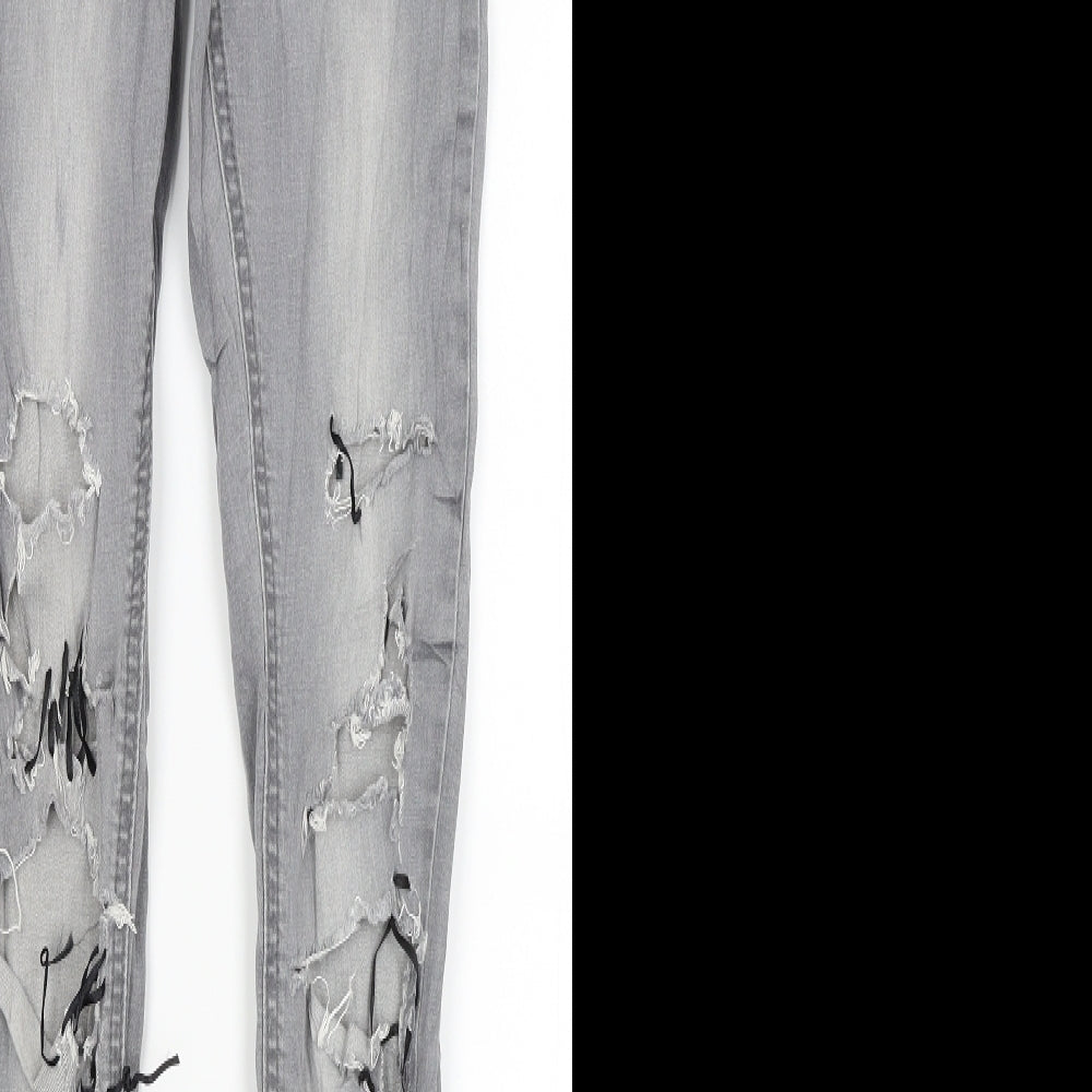 TU Womens Grey   Skinny Jeans Size 8 L30.5 in