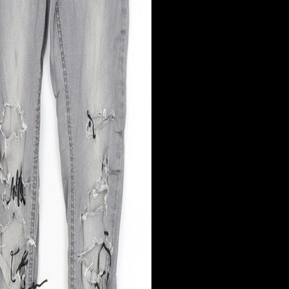 TU Womens Grey   Skinny Jeans Size 8 L30.5 in