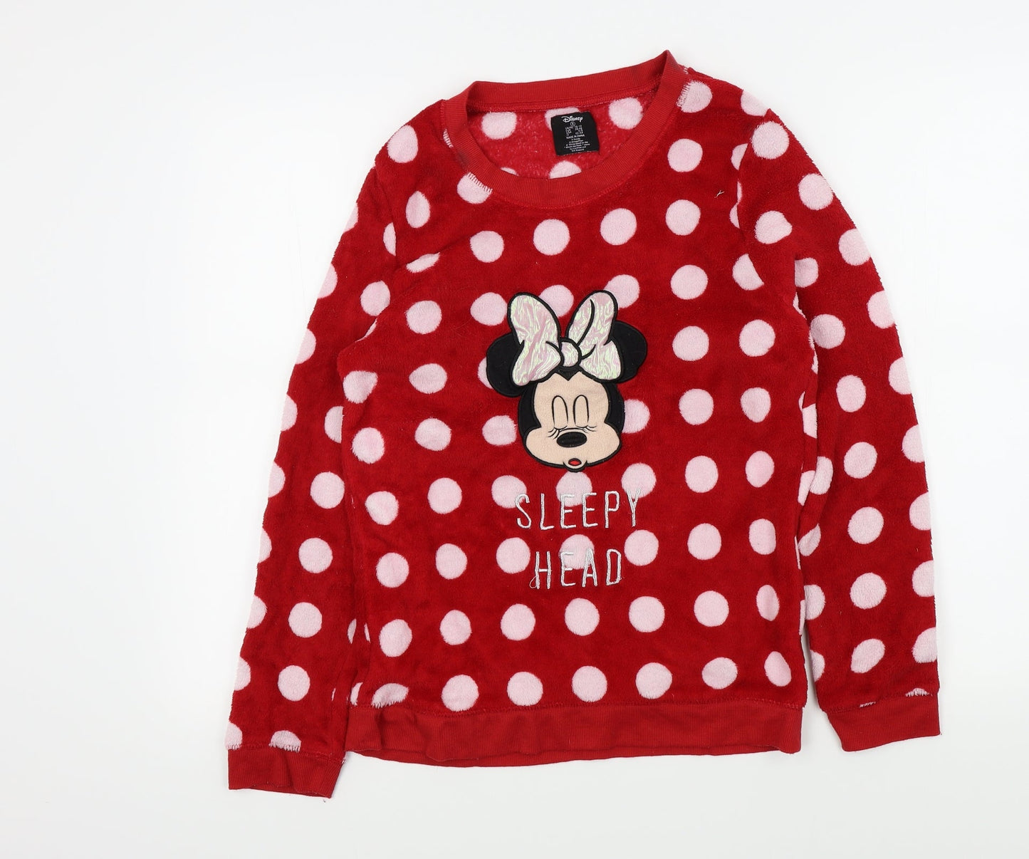 Primark Womens Red Polka Dot  Top Pyjama Top   - Disney Minnie Mouse
