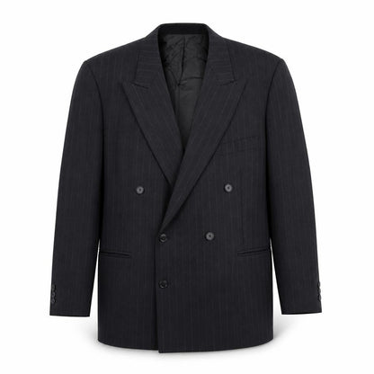 M&S Mens Grey Striped  Jacket Suit Jacket Size 44