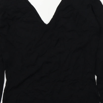 Brand and care label for evie women’s black jumper, size UK 14, - open shoulders