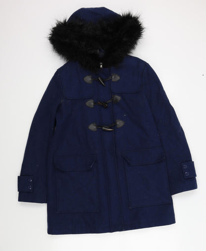 Sparkle & Fade Womens Blue   Overcoat Coat Size S