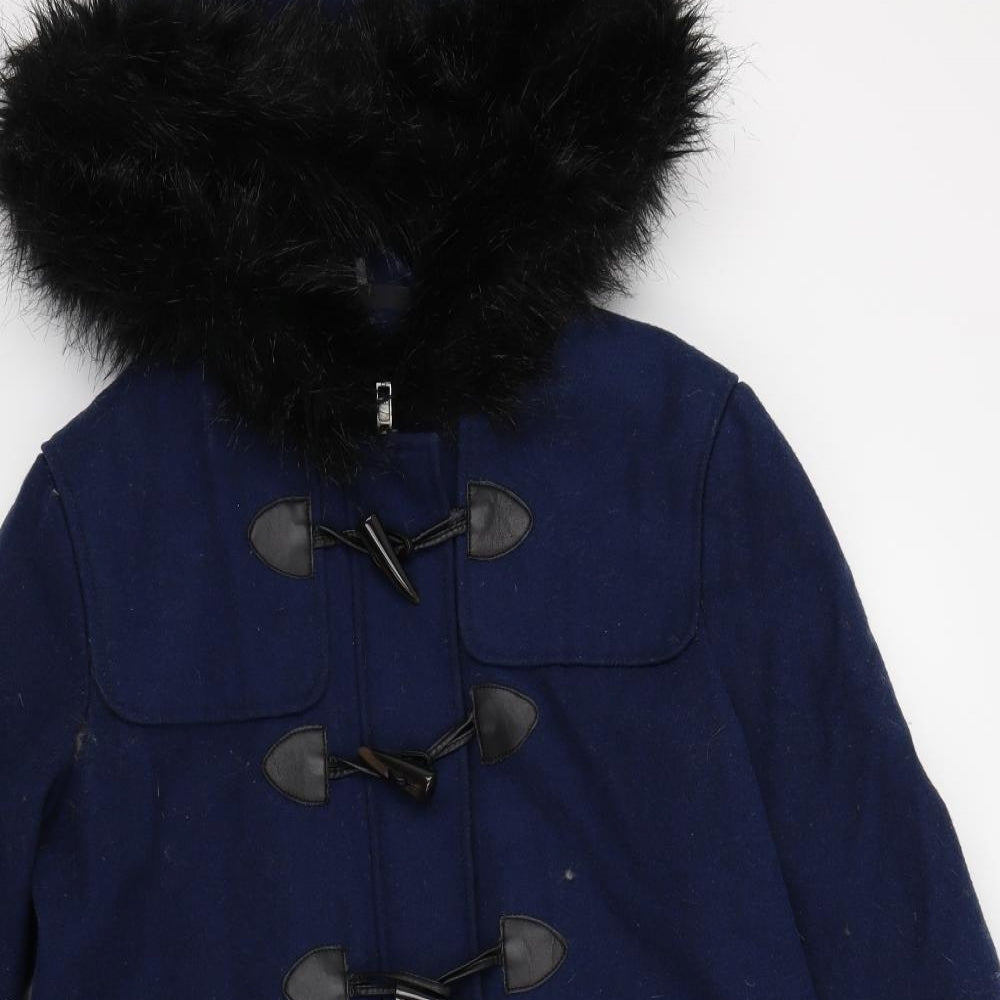 Sparkle & Fade Womens Blue   Overcoat Coat Size S