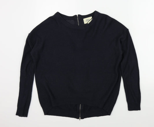 Additional front view of Papaya women’s blue jumper, size M