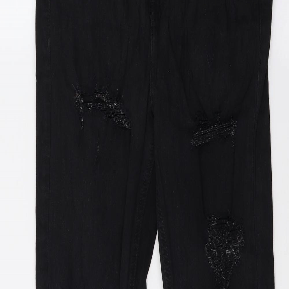 Topshop Womens Black  Denim Skinny Jeans Size 28 L27 in