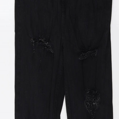 Topshop Womens Black  Denim Skinny Jeans Size 28 L27 in
