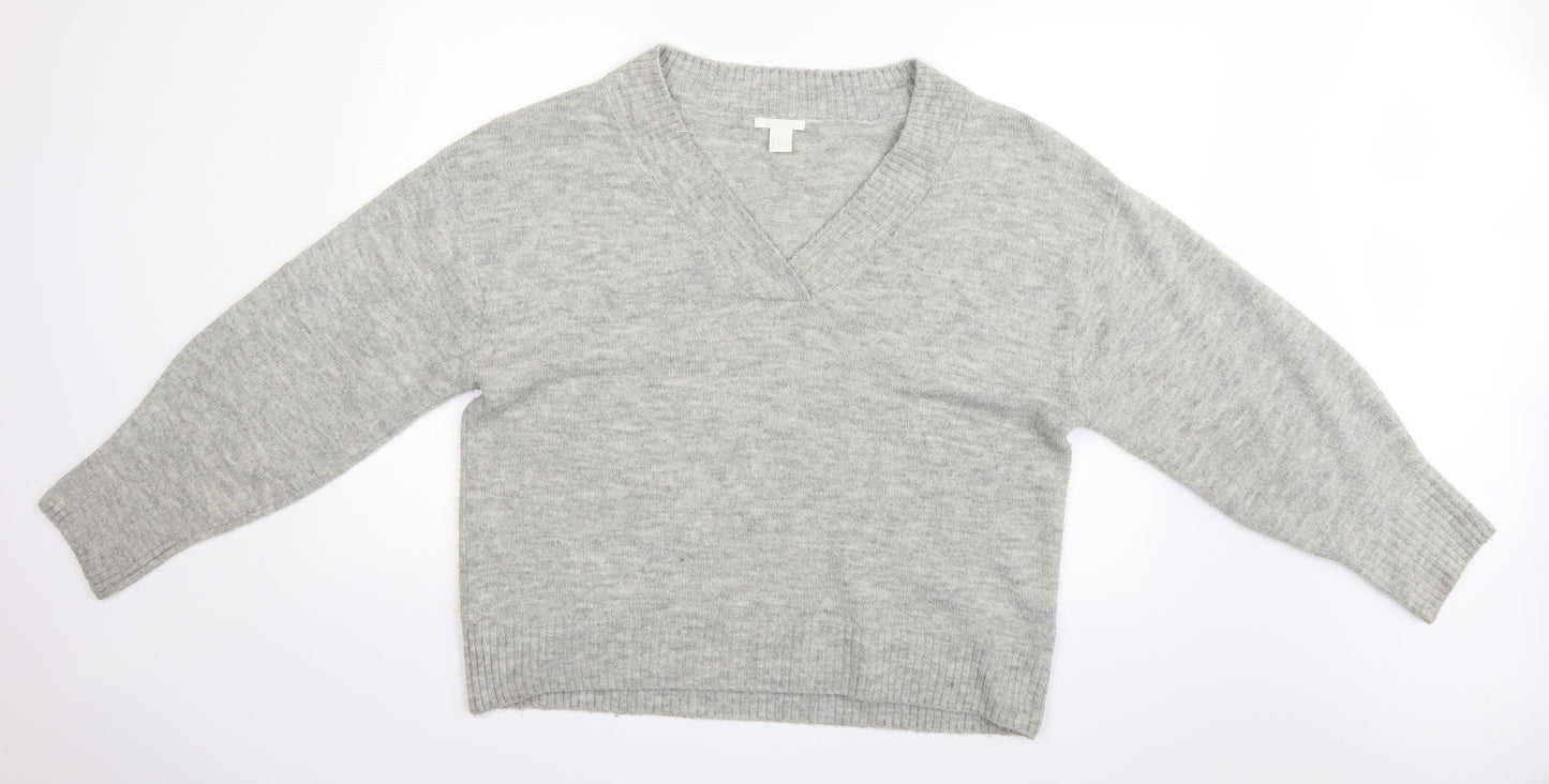 H&M Womens Grey   Pullover Jumper Size M