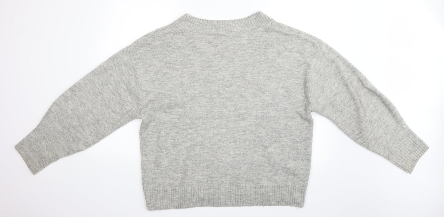H&M Womens Grey   Pullover Jumper Size M