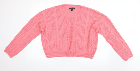 Primark Womens Pink   Pullover Jumper Size L
