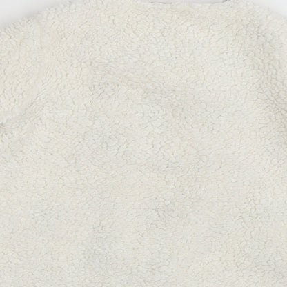 Brand and care label for Tu girls’ white basic coat coat, size 2-3, years
