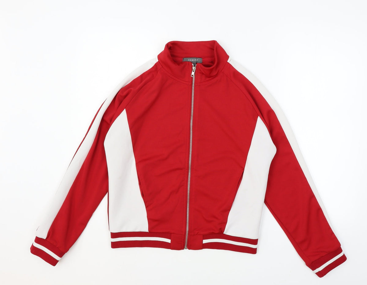 Additional front view of Primark girls’ red jacket coat, size XS