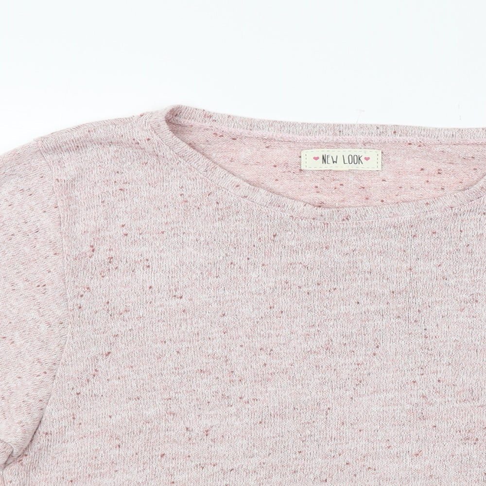 Womens UK Size M New Look Pink Basic Blouse