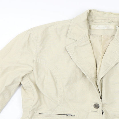 Lipo Lipo Womens Beige   Jacket Blazer Size 8