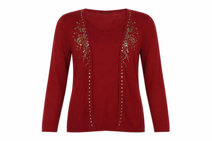 Bonmarché Womens Red Pullover Jumper Size L