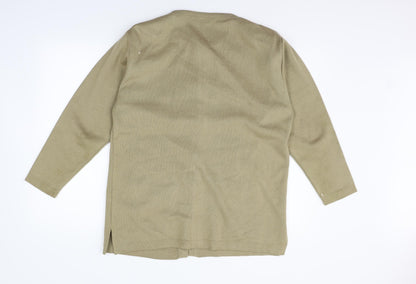 LEXY Womens Beige   Cardigan Jumper Size L