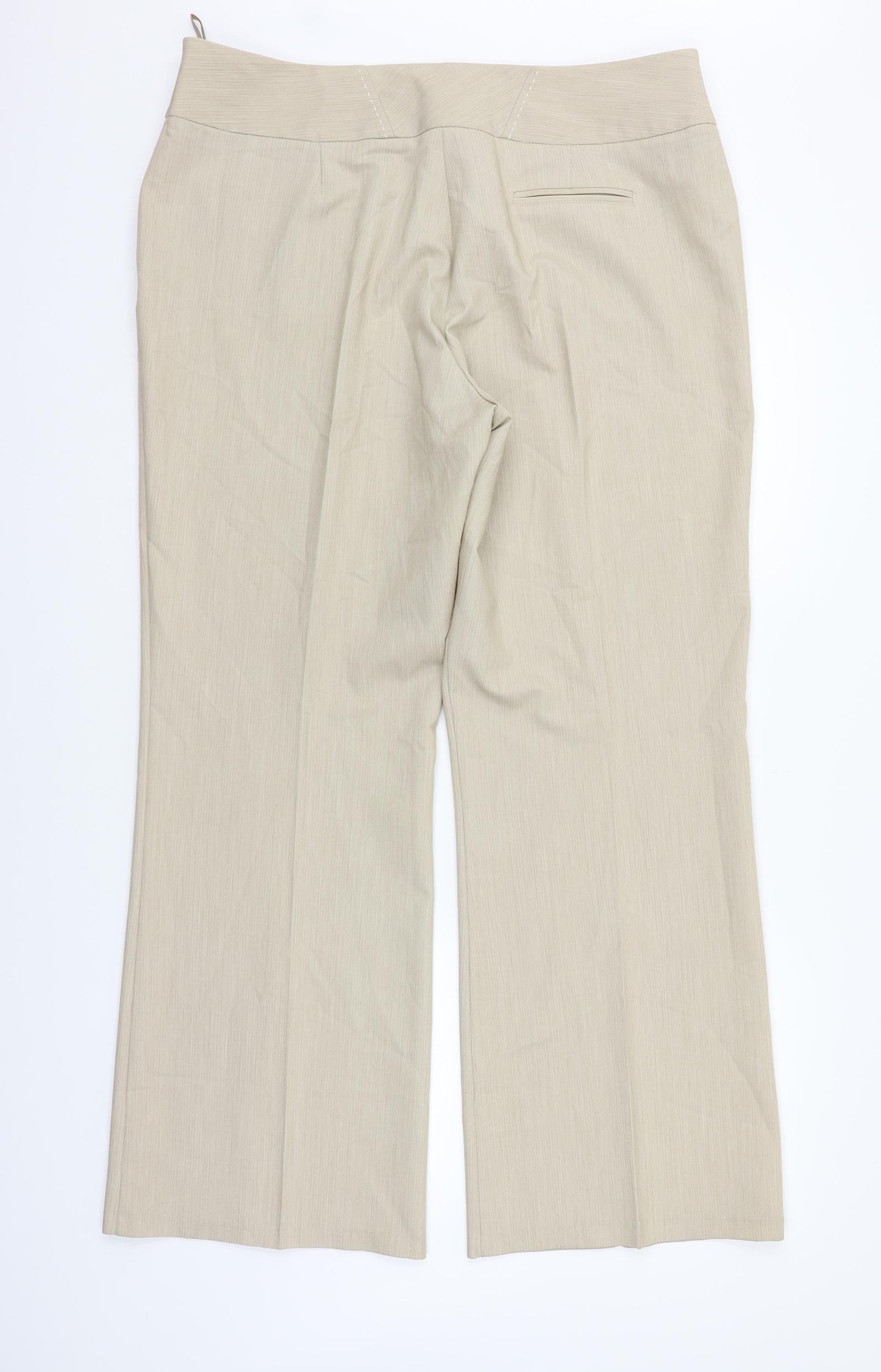 Womens UK Size 18 M&Co Regular Fit  Beige Trousers
