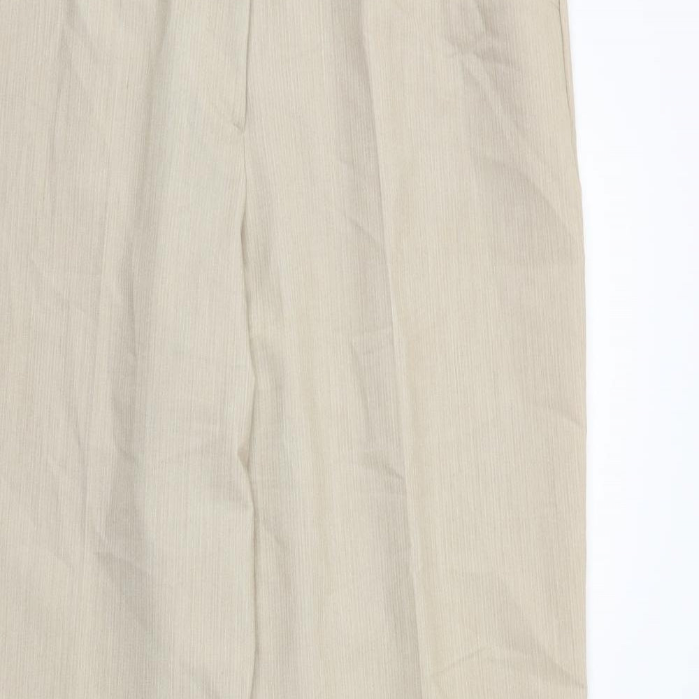 Womens UK Size 18 M&Co Regular Fit  Beige Trousers