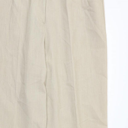 Womens UK Size 18 M&Co Regular Fit  Beige Trousers