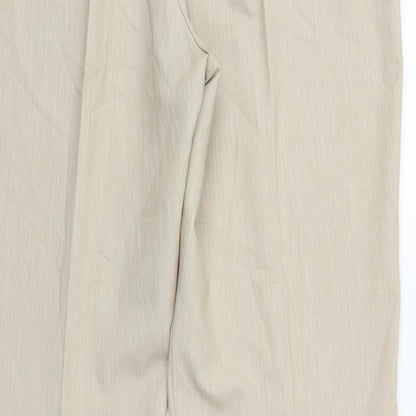 Womens UK Size 18 M&Co Regular Fit  Beige Trousers