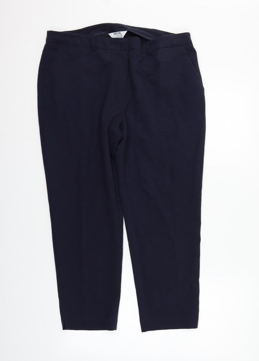 Womens UK Size 14 Dorothy Perkins Regular Fit  Blue Trousers